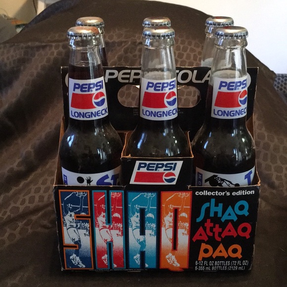 Closed six pack Shaq Pepsi bottles - Picture 1 of 1